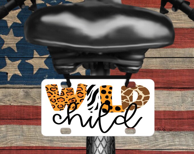 Wild Child Bicycle License Plate