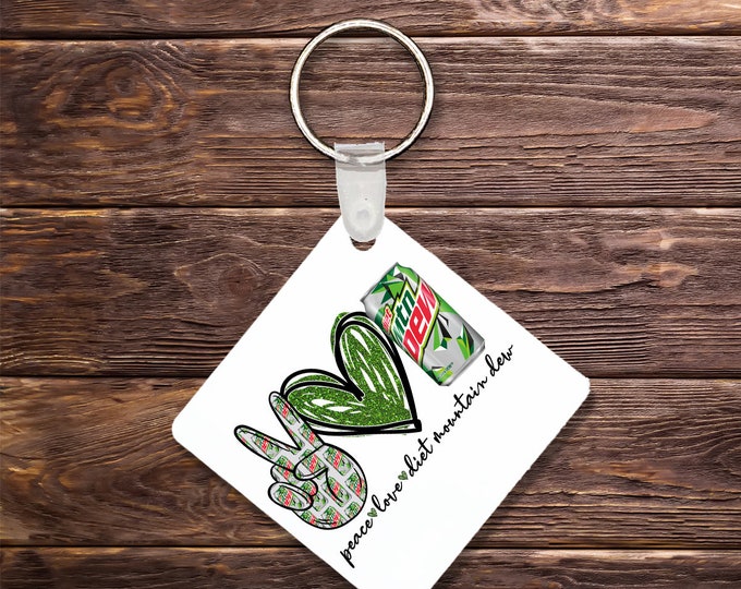 Peace Love Diet Keychain