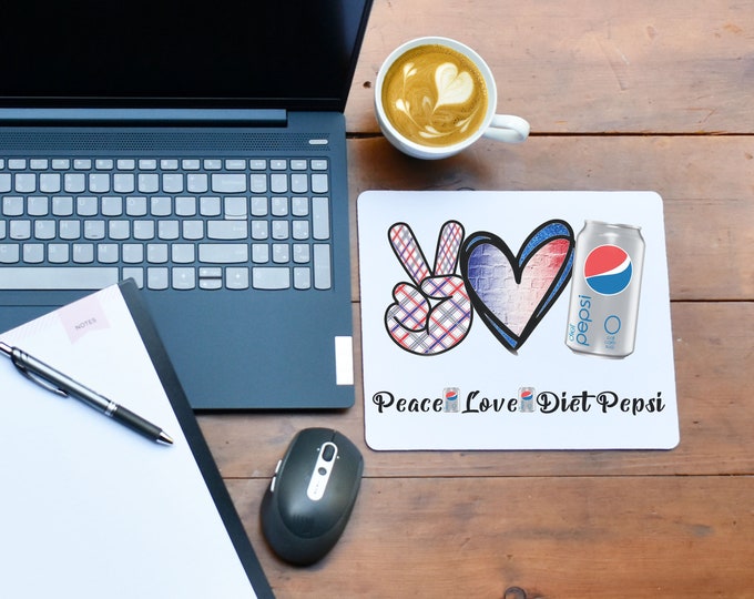 Peace Love Diet cola Mouse pad