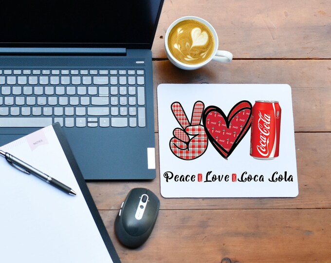 Peace Love soda Mouse pad