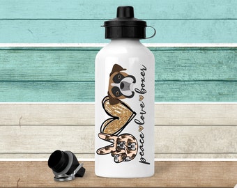 Peace Love Boxer Water Bottle