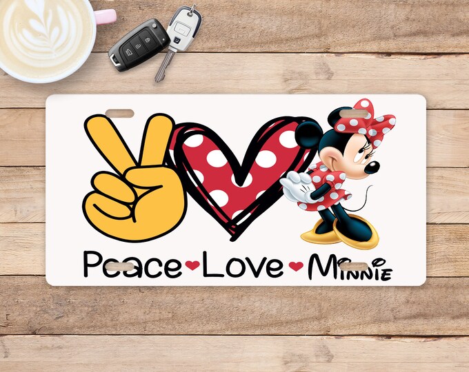 Peace Love Min License Plate