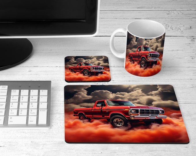Old Ford Truck 1Coffee Cup, 1 Mouse pad & 1 Coaster