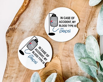 In case of accident Diet Car Coasters Set of 2