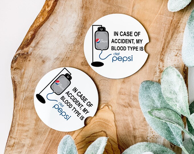 In case of accident Diet Car Coasters Set of 2