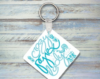 Crazy Pyrex Lady Keychain