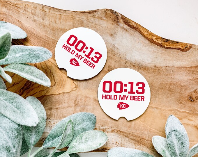 13 Seconds Hold my Beerfootball Coaster Set of 2
