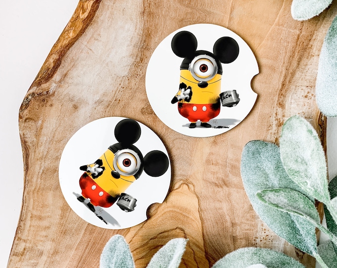Min Mick Car Coasters Set of 2