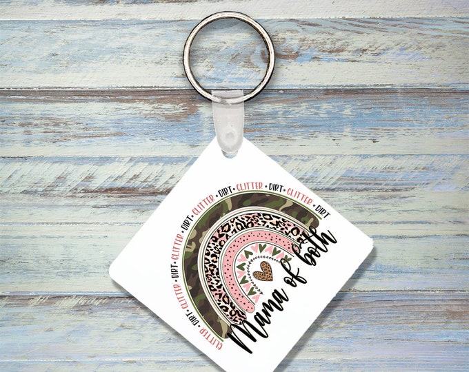 Mama Of Both Keychain