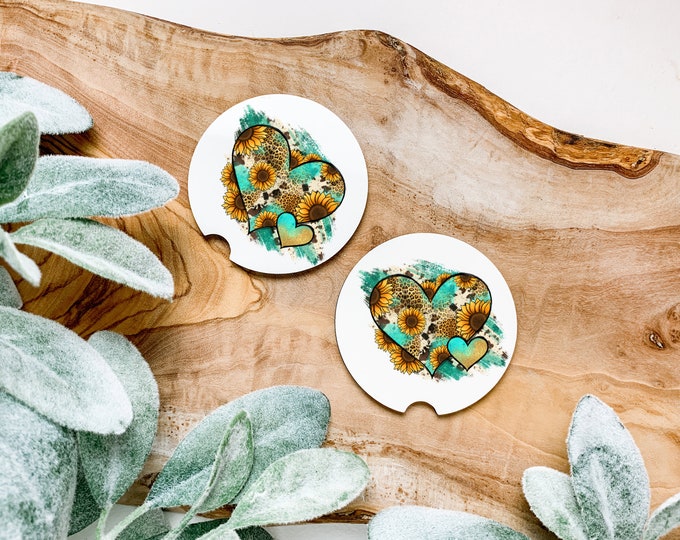 Country Hearts Coaster Set of 2