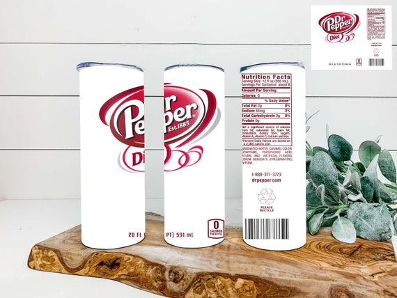 Dr. Pepper - Skinny Steel Tumbler with Straw, 20oz