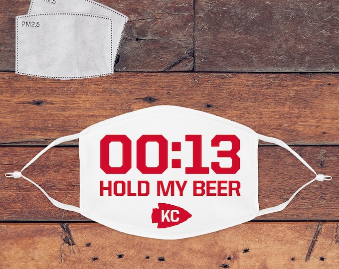 13 Seconds Hold my Beer football Mask