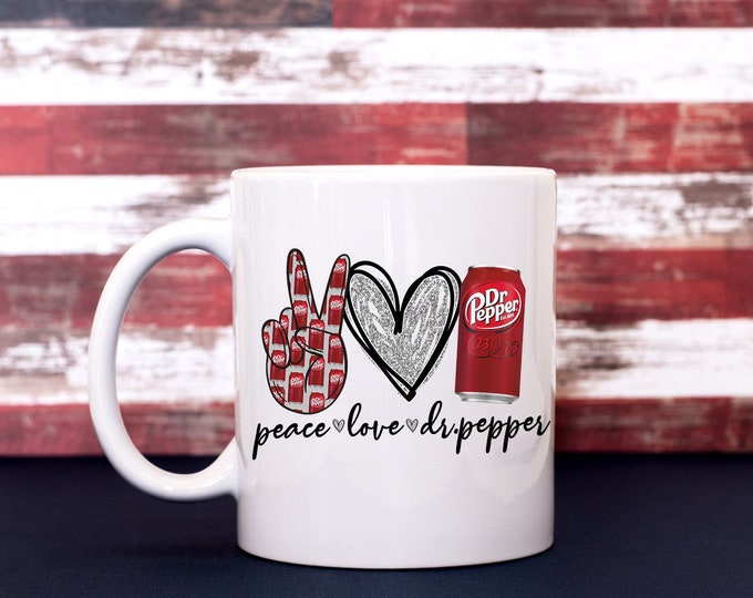 Peace Love Pepper Coffee Cup