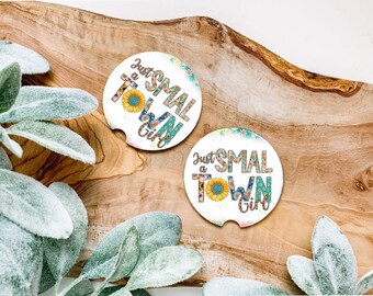 Sun Flower, Small Town Girl, For the love of Sunshine Coaster Set of 2/ Four Options