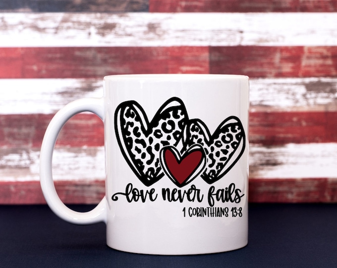 Love never fails Coffee Cup