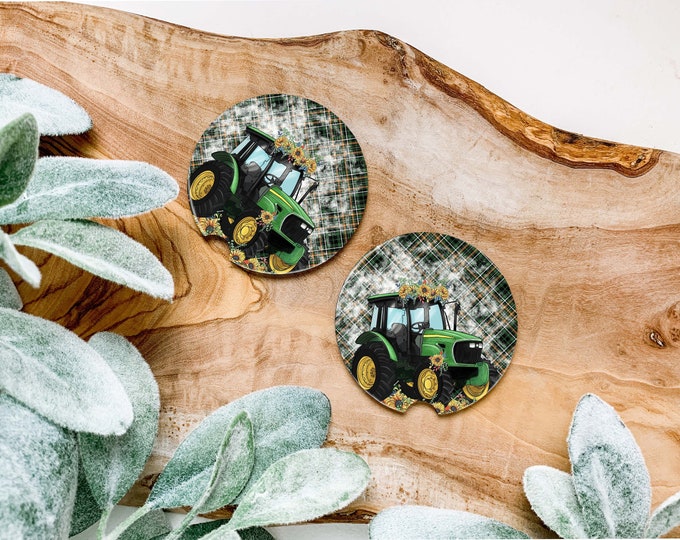 Tractor :  Car Coasters Set of 2/ Two Option