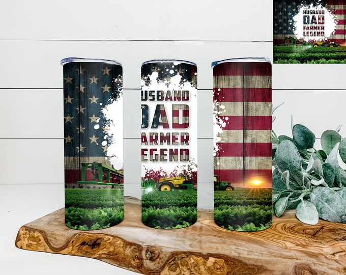 Husband Dad Farmer Legend 20 oz Tumbler