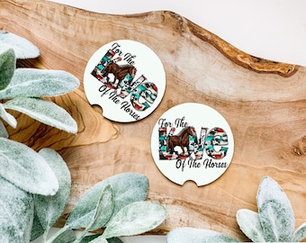 For The Love Of Horses Print  Coaster Set of 2
