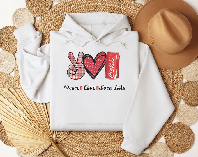 Peace Love Cola Hoodie or Sweatshirt Color Options
