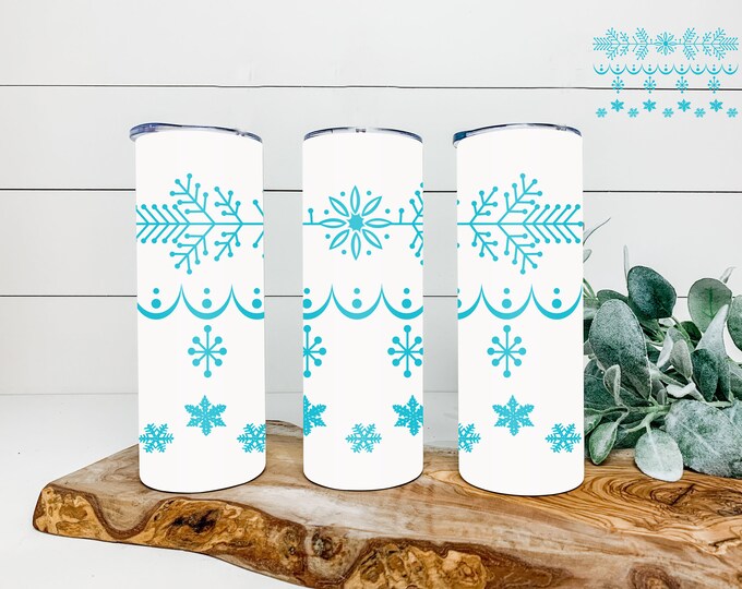 Blue Pyrex 3 Designs Skinny 20 oz Tumbler