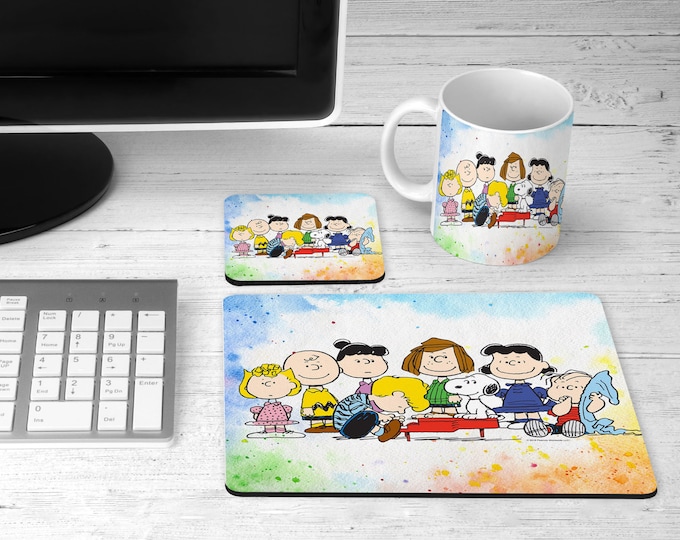 Peanuts 1Coffee Cup, 1 Mouse pad & 1 Coaster