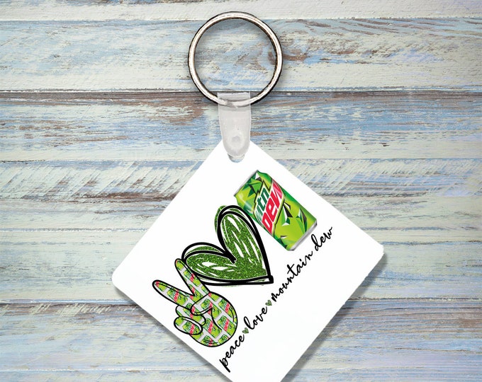 Peace Love Mountain Keychain