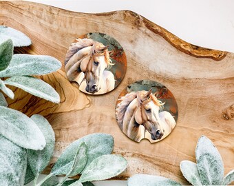 Rustic Horse Print  Coaster Set of 2
