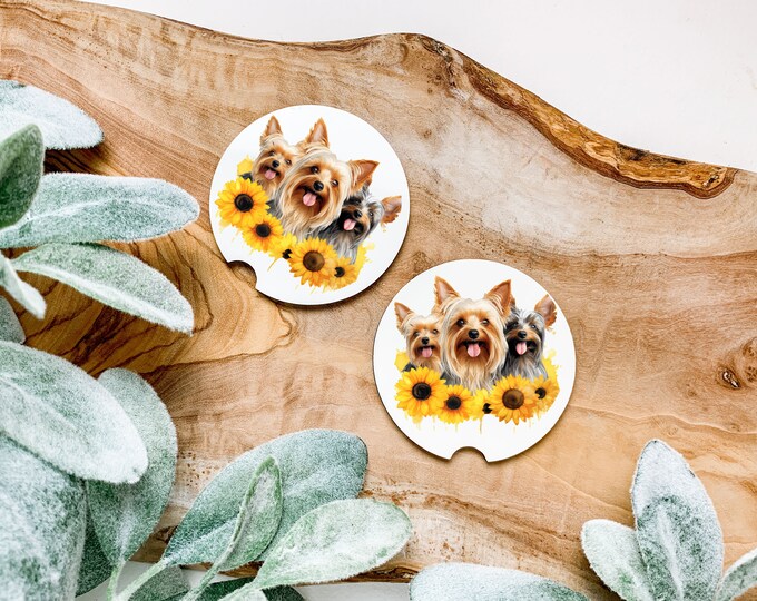 Dog yorkie Set of 2