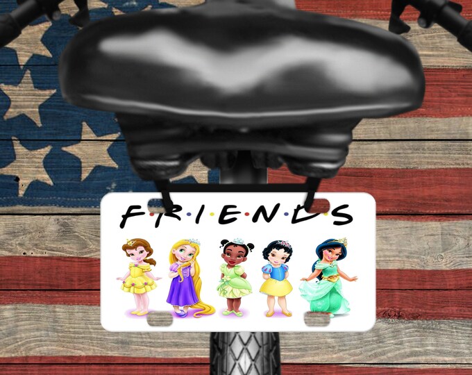 Friends Princess Bicycle License Plate