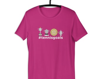 Women&#39;s Tennis Goals Tennis Shirt - Australian Open French Open Wimbledon US Open Tennis T Shirt - Grand Slam Tennis Shirts - Tennis Coach