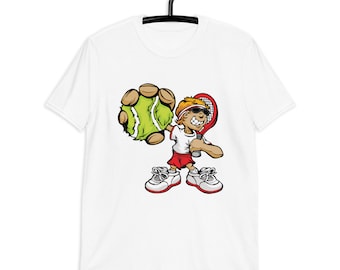 Unisex Cool Tennis Player T shirt - Trendy Sport Shirts - Crew Neck/Short Sleeve Tee - Gift for Tennis Lovers - High School Tennis Team