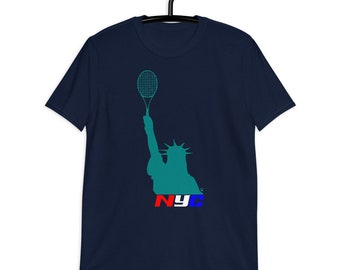Unisex NYC Statue of Liberty Tennis T Shirt - Cool Trendy