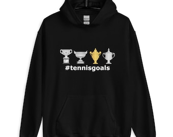 Men&#39;s Tennis Goals Tennis Hoodie - Australian Open French Open Wimbledon US Open Tennis T Shirt - Grand Slam Tennis Hoodies - Tennis Coach