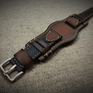 Cinturino per orologio in pelle vintage fatto a mano: 18/20/22/24 mm