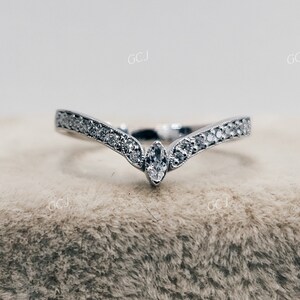 1930s Antique White Marquise Cut Diamond wedding Engagement Ring in 925 Sterling Silver,Edwardian Ring,Antique Engagement Ring,Eternity Ring