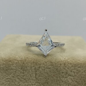 2.30 Ct White Kite Cut Diamond Engagement Wedding Ring In 925 Sterling Silver,Rings For Women,Art Deco Ring,Solitaire Ring,Gift For Women