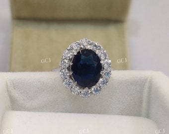 Anello Donna Princess Ring Classic con Zaffiro e Diamanti in oro 18kt Ref- PAANG21/2B
