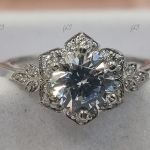 Vintage 1.80 White Round Cut Diamond Engagement Wedding Ring In 925 Sterling Silver,Antique Engagement Ring,Anniversary Gifts,Gift For Women