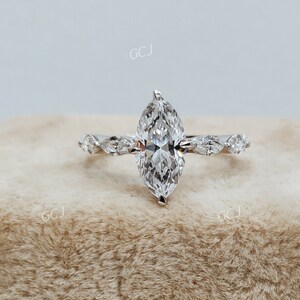 1920s Vintage  2.20 CT White Marquise Cut Diamond Engagement Wedding Ring In 925 Sterling Silver,Antique Engagement Ring,Solitaire Rings