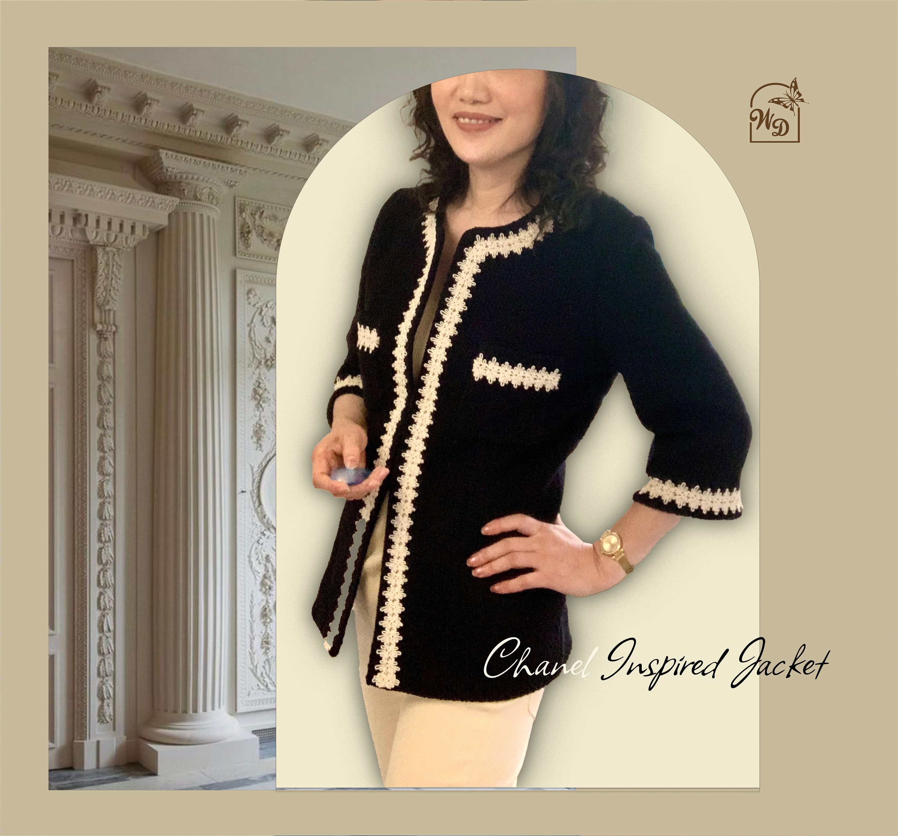 Crochet Patterns Chanel Style Jacket