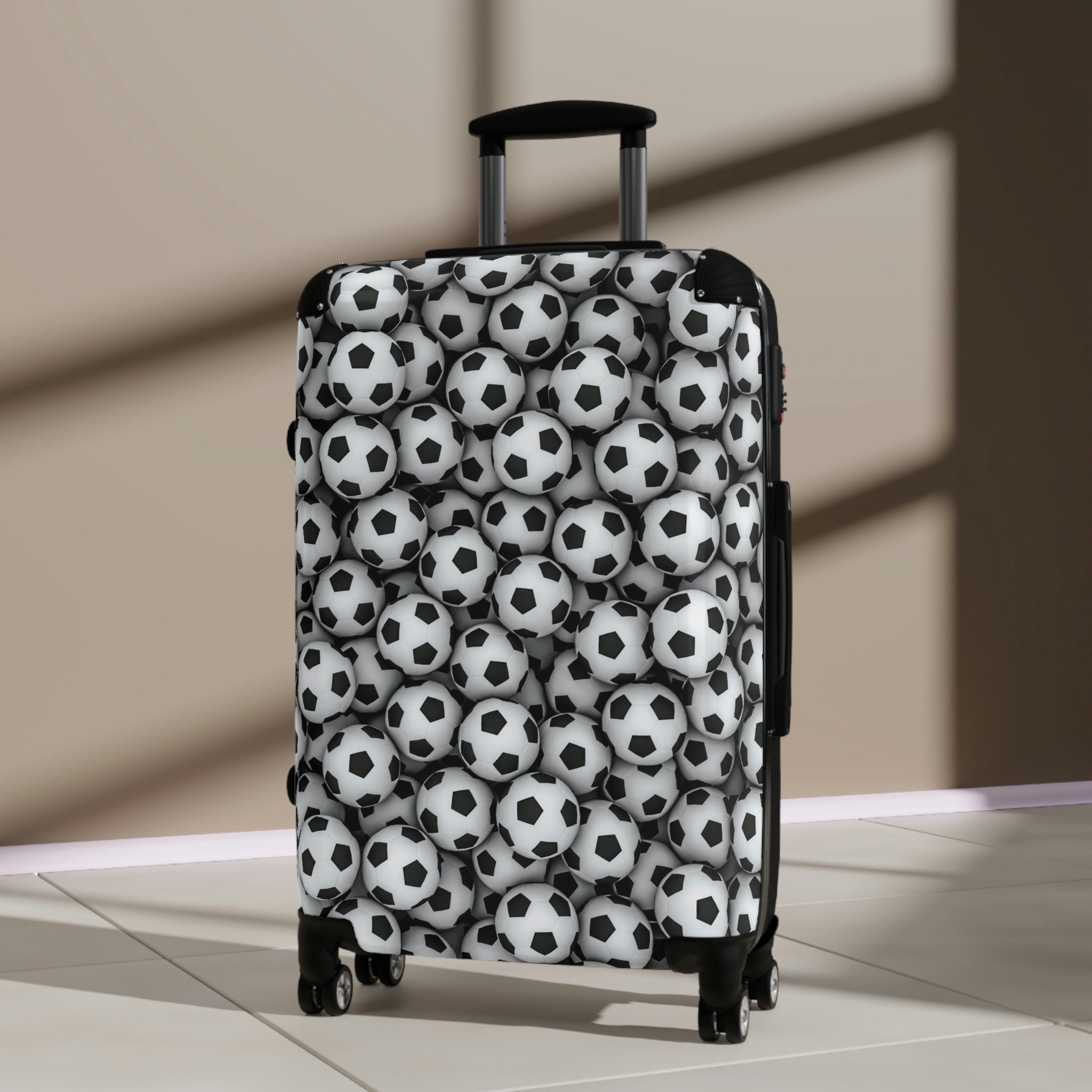 Soccer Pattern Suitcase Soccer Ball Luggage Soccer Player Etsy