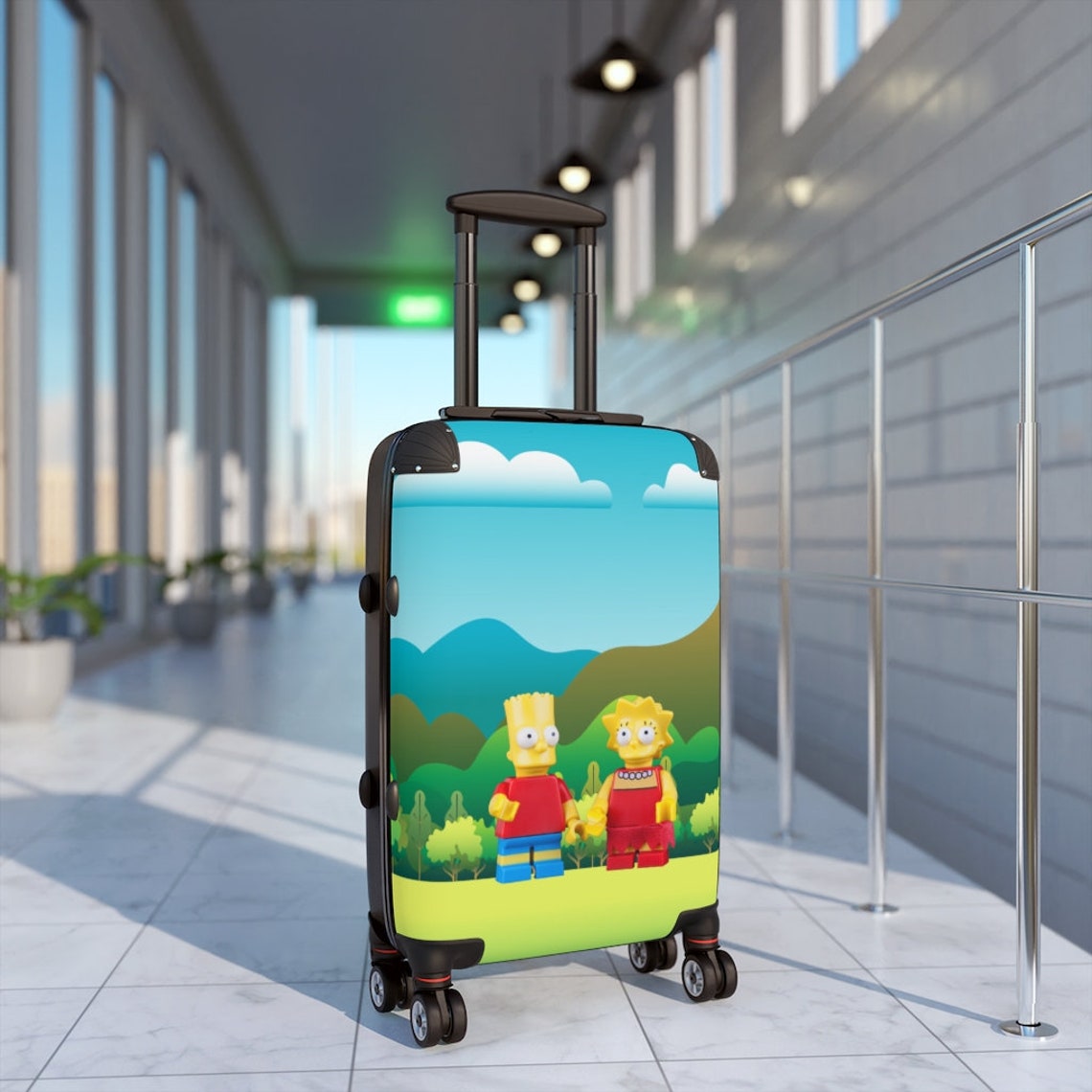 The Simpsons Cabin Suitcase Simpsons Fan Gift Simpsons Bag Etsy