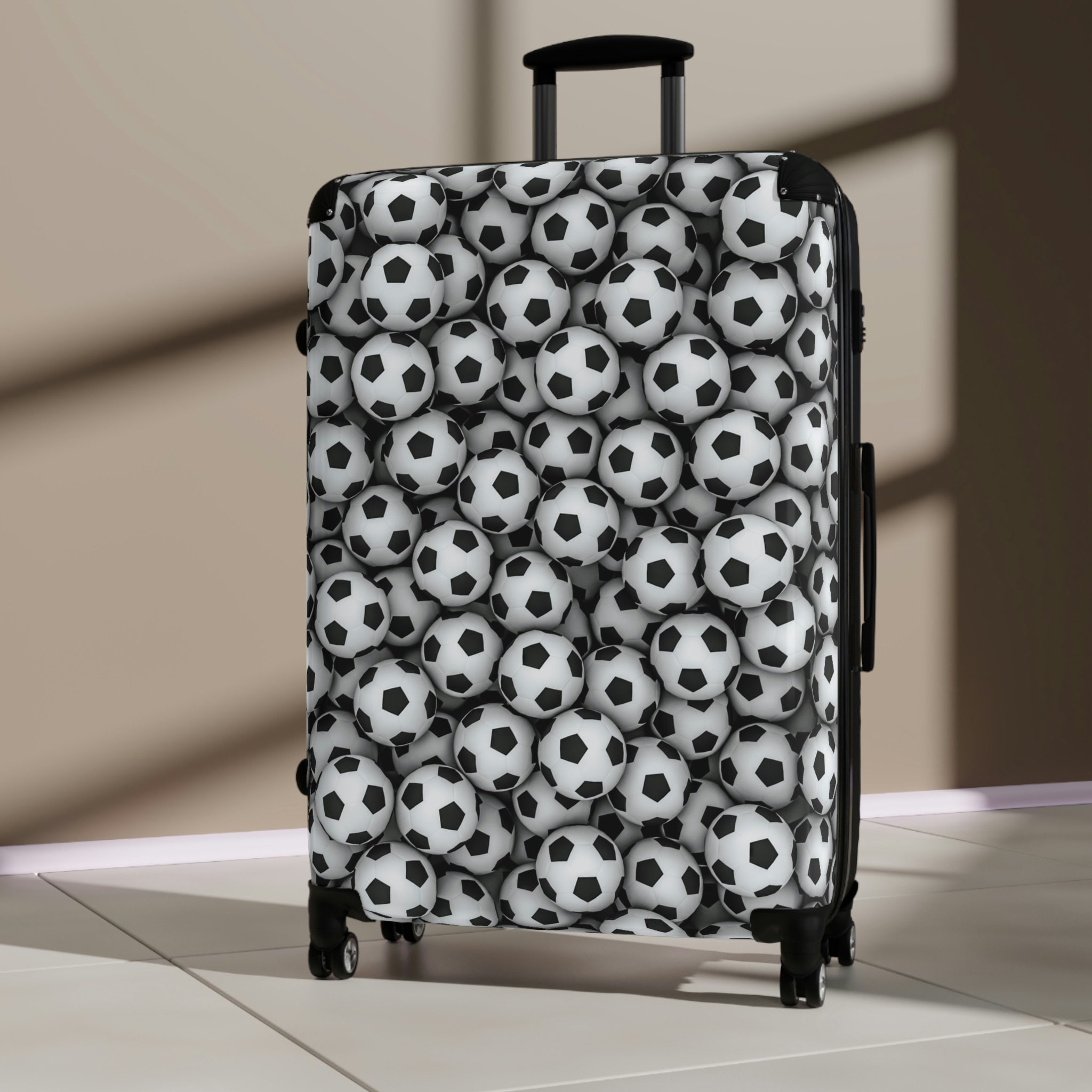 Soccer Pattern Suitcase Soccer Ball Luggage Soccer Player Etsy