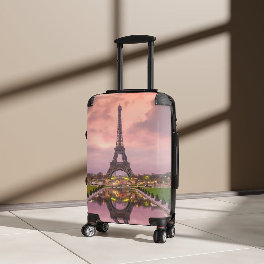 Eiffel Tower Suitcase, Paris Suitcase, France Travel Bag, Paris
