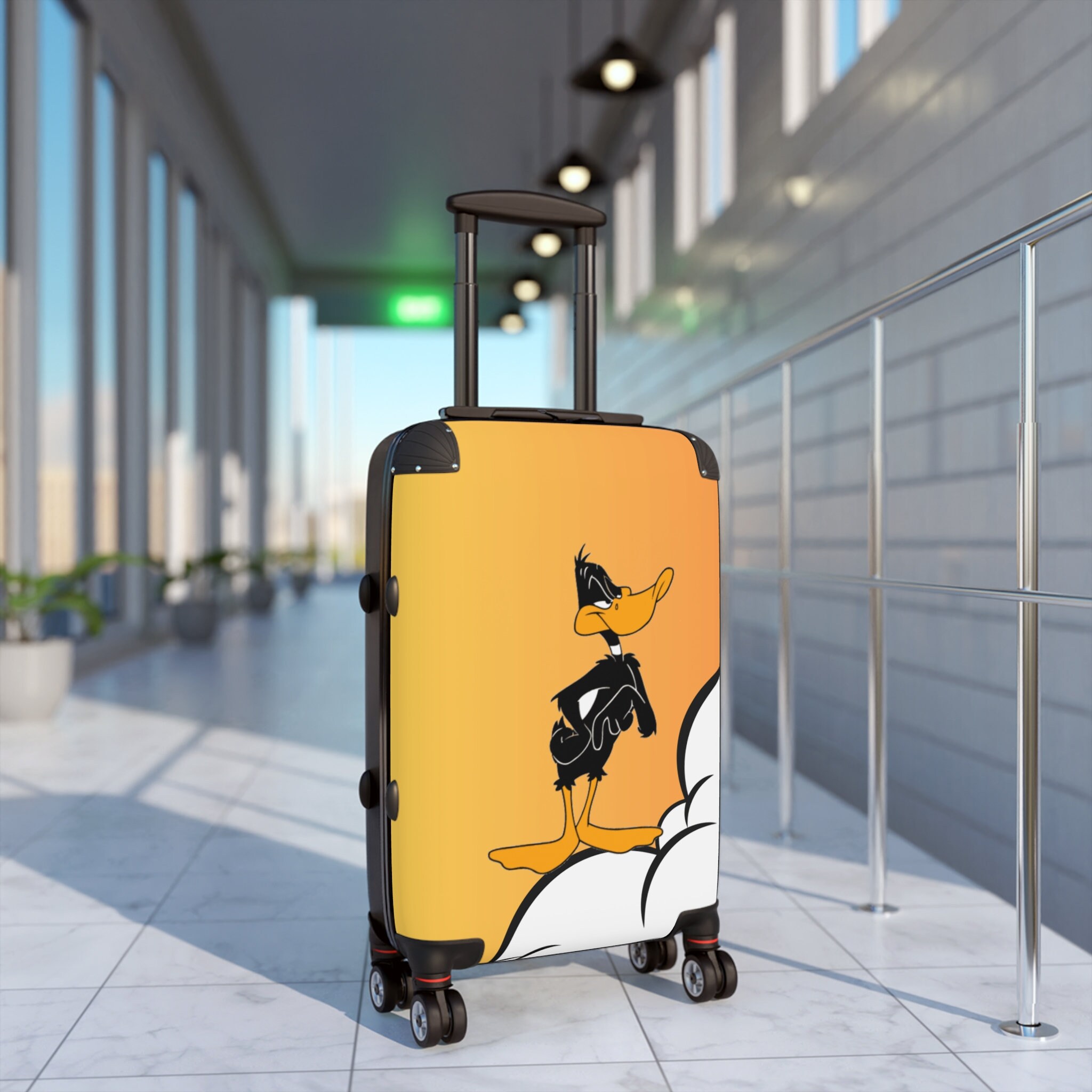 Daffy Duck Suitcase, Daffy Duck Cabin Bag, Kids Cartoon Bag, Daffy Duck