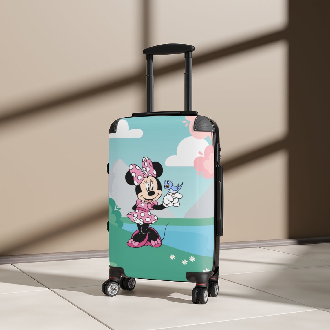 Minnie Mouse Suitcase Disney Luggage Minnie Mouse Cabin Bag Etsy