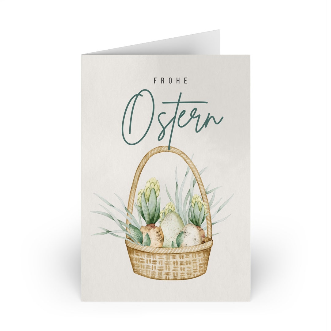 German Easter Cards, Frohe Ostern Cards, Germany Gift, German Easter