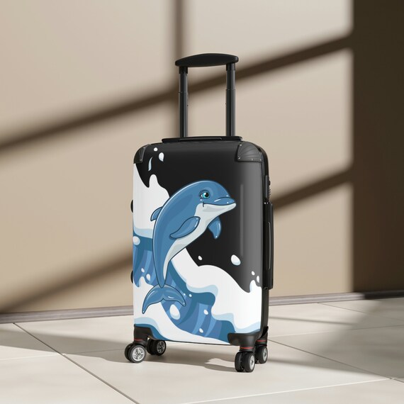 Cute Dolphin Suitcase Dolphin Cabin Bag Dolphin Kids Travel Bag
