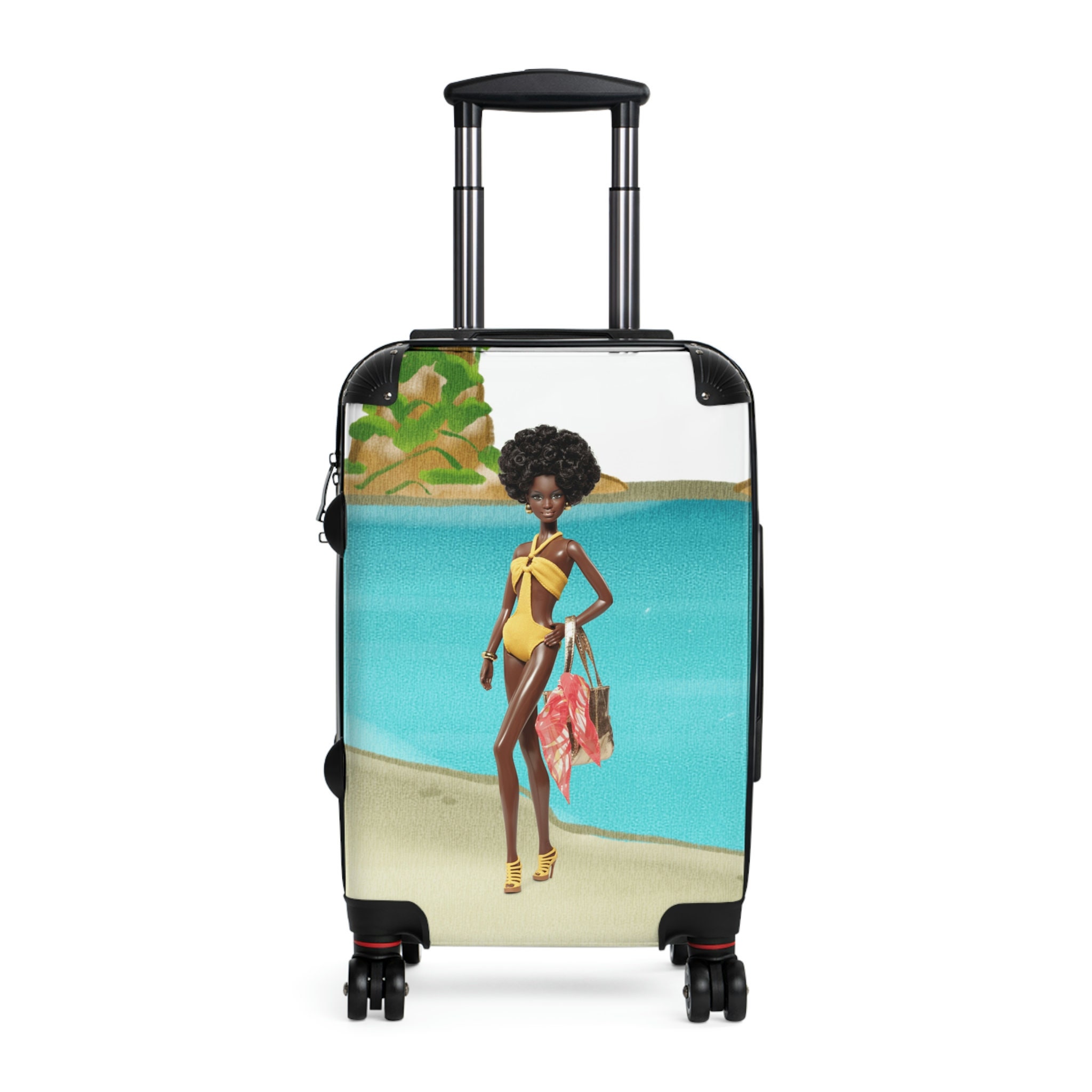 Black Barbie Beach Suitcase Black Barbie Cabin Bag Girls - Etsy