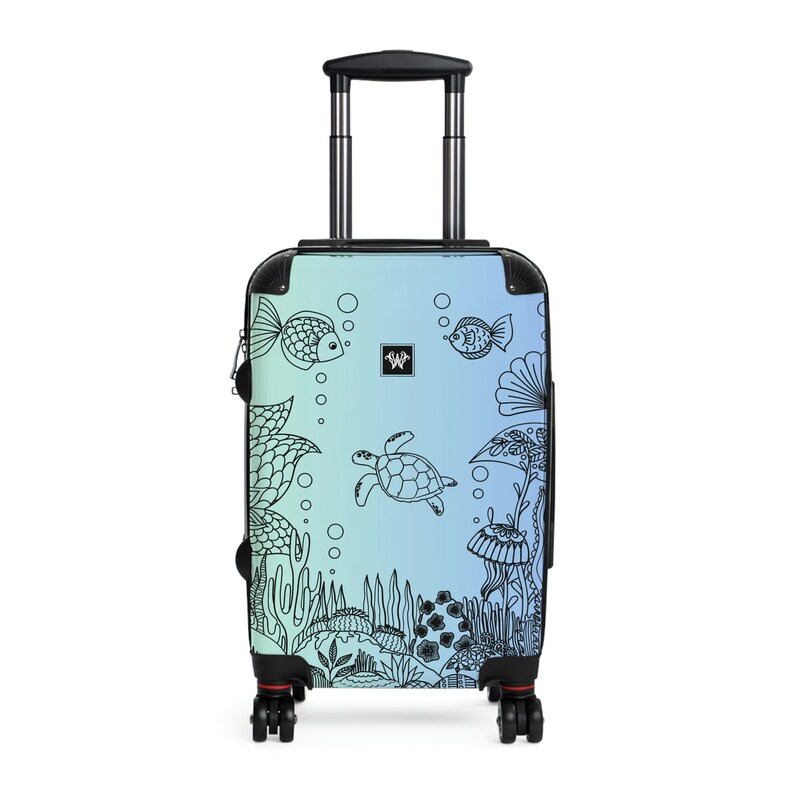 Underwater Seaworld Suitcase Waitpitch Ocean Themed Luggage Etsy